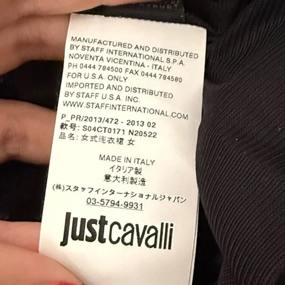 Just Cavalli black blue sequins velvet flocking long sleeve mini dress